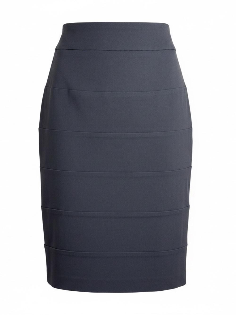 D.F.A. New York Women's Dark Navy Panel Pencil Skirt Classic Workwear